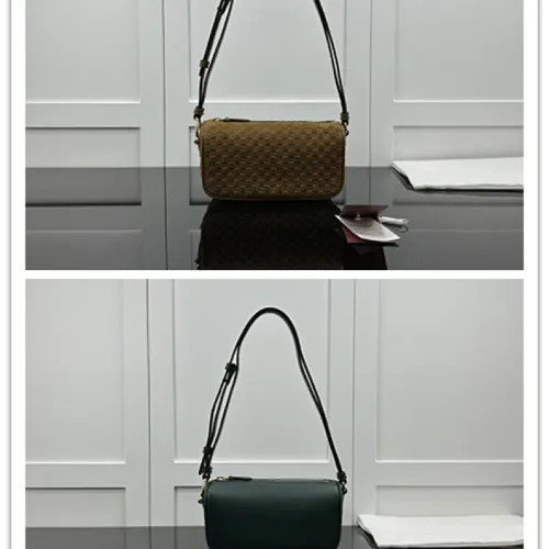 Gucci GG Marmont Half-Moon Shoulder Bag (2 Colors) – Camel Quilted Velvet & Dark Green Leather with Gold-Tone Hardware #B59162