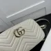 Gucci GG Marmont Mini Shoulder Bag (2 Colors) – White/Black Quilted Leather with Gold-Tone GG Hardware #B59163