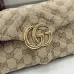 Gucci GG Marmont Quilted Canvas Chain Bag, 18.5 x 11.5 x 7 cm #B63198
