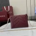 Gucci GG Marmont pochette with chain in Rosso Ancora red/black leather size:21×15×3.5cm #B53695