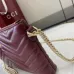 Gucci GG Marmont pochette with chain in Rosso Ancora red/black leather size:21×15×3.5cm #B53695