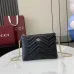 Gucci GG Marmont pochette with chain in Rosso Ancora red/black leather size:21×15×3.5cm #B53695