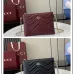Gucci GG Marmont pochette with chain in Rosso Ancora red/black leather size:21×15×3.5cm #B53695