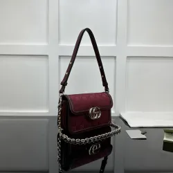 Gucci Go small shoulder bag in Bordeaux Fabric #B50891