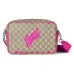Gucci Medium crossbody bag with print in beige and dark brown #B51552
