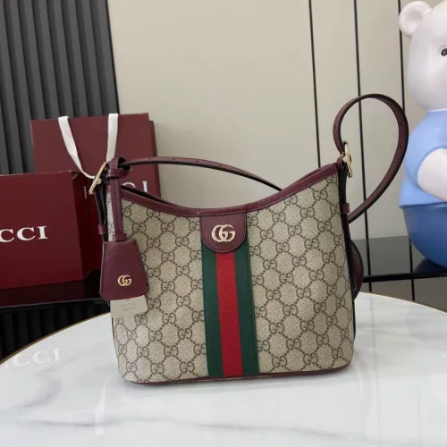 Gucci Ophidia small shoulder bag in beige and brown GG fabric size:23×21×12cm #B53794