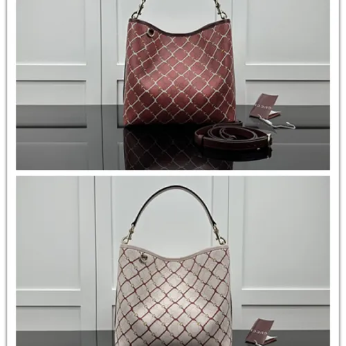 Gucci Rose Pink Printed Bucket Bag (815103) - Premium Quality, 25×25×15.5cm #B59988