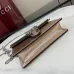 Gucci Women's Crossbody Bag, Silver Chain Wallet on Chain, Mini Purse, Shoulder Bag, Lady Beige Chains Flap Clutch Bag, Luxury Vintage Sling Dicky Bag size:16.5×10×4.5cm #B53788