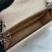 Gucci Women's Crossbody Bag, Silver Chain Wallet on Chain, Mini Purse, Shoulder Bag, Lady Beige Chains Flap Clutch Bag, Luxury Vintage Sling Dicky Bag size:16.5×10×4.5cm #B53788
