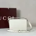 gucci Elegant White Crossbody Bag with Gold Accent 846705 #B55645