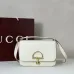 gucci Elegant White Crossbody Bag with Gold Accent 846705 #B55645