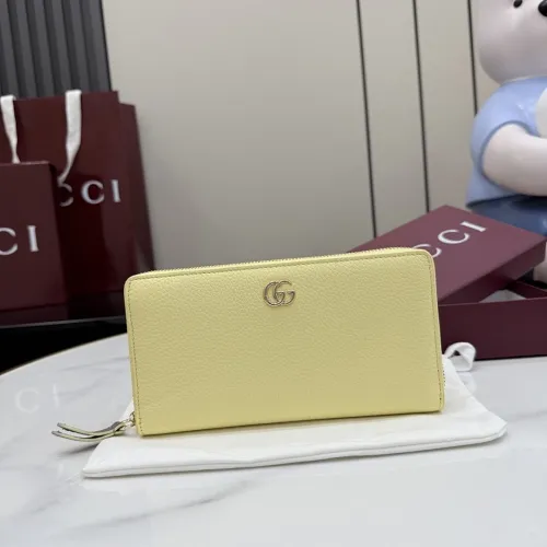 Gucci 456117 GG Marmont Zip Around Wallet - Light Yellow #B60903