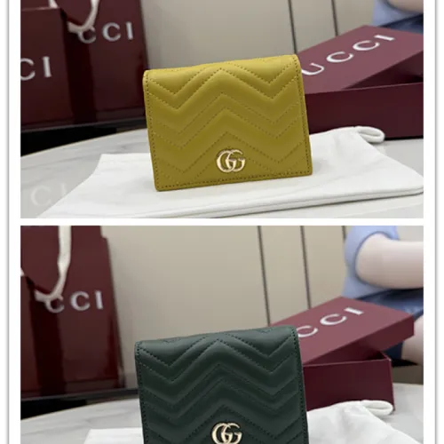 Gucci 466492 GG Marmont Compact Wallet - Dark Green #B60904