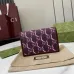 Gucci 795044 GG Pattern Compact Wallet in Red PVC 10x7x3cm #B61857