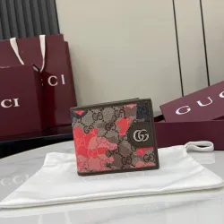 Gucci 834694 Pink Camouflage GG Bifold Wallet 19x10x2cm #B61860