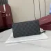 Gucci GG Emblem zip around wallet in black fabric size:19×10×2.5cm #B53484