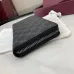 Gucci GG Emblem zip around wallet in black fabric size:19×10×2.5cm #B53484