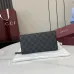 Gucci GG Emblem zip around wallet in black fabric size:19×10×2.5cm #B53484