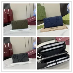 Gucci GG Marmont Full-Zip Wallet – Olive Green Pebbled Leather with Embossed GG Logo #B58777 Gucci GG Marmont Full-Zip Wallet – Olive Green Pebbled Leather with Embossed GG Logo #B58777