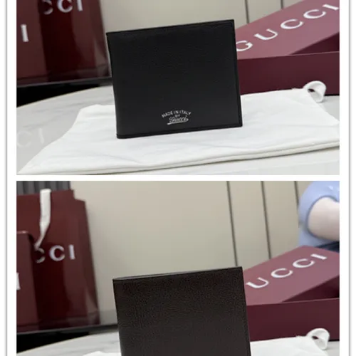 Gucci Leather Bifold Wallet Style 867325 Brown 11x9cm #B62918