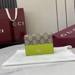  Wallet Bi-color GG Marmont small wallet in beige size:11×8×3cm #B54064