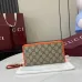 Gucci Zip-Around Wallet with Signature GG Canvas, Orange Trim & Detachable Strap, Stylish & Practical for Everyday Use #B55974