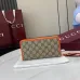 Gucci Zip-Around Wallet with Signature GG Canvas, Orange Trim & Detachable Strap, Stylish & Practical for Everyday Use #B55974
