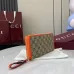Gucci Zip-Around Wallet with Signature GG Canvas, Orange Trim & Detachable Strap, Stylish & Practical for Everyday Use #B55974