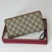 Gucci Zip-Around Wallet with Signature GG Canvas, Orange Trim & Detachable Strap, Stylish & Practical for Everyday Use #B55974