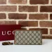 Gucci Zip-Around Wallet with Signature GG Canvas, Orange Trim & Detachable Strap, Stylish & Practical for Everyday Use #B55974