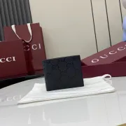 Gucci  wallet in black fabric size:11×8cm #B53485
