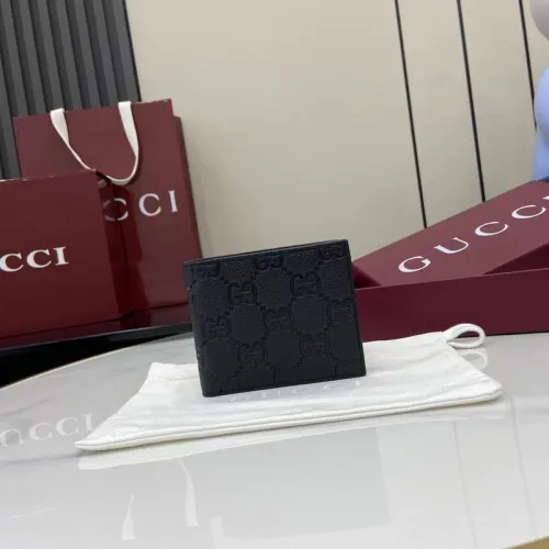 Gucci  wallet in black fabric size:11×8cm #B53485