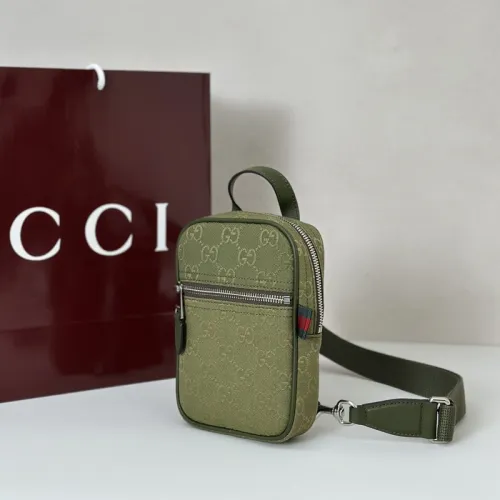 Gucci Forest Green GG Canvas Mini Sling Bag size:12×17×4cm #B54069
