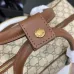 Gucci GG Emblem medium duffle bag in black fabric size:47×31×25cm #B53483