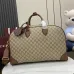 Gucci GG Emblem medium duffle bag in black fabric size:47×31×25cm #B53483