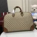 Gucci GG Emblem medium duffle bag in black fabric size:47×31×25cm #B53483