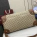 Gucci GG Emblem medium duffle bag in black fabric size:47×31×25cm #B53483
