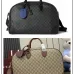 Gucci GG Emblem medium duffle bag in black fabric size:47×31×25cm #B53483