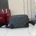 Gucci GG Emblem small crossbody bag in black fabric size:23×16×8cm #B53867
