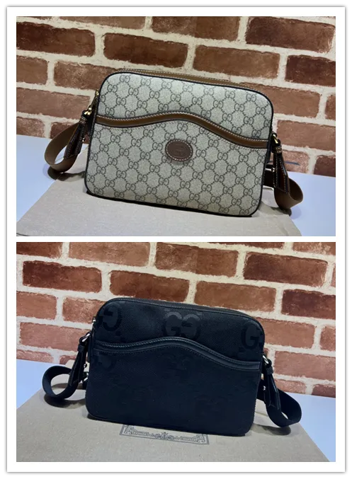 Gucci Messenger Bag with Interlocking G Beige size:22×20×6cm #B53626