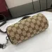 Gucci canvas mini cylinder bag in beige and brown GG canvas size:17.5×8×cm #B53489