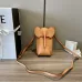 LOEWE Elephant Pocket Shoulder Bag Leather Brown size:19×8×4cm #B54048