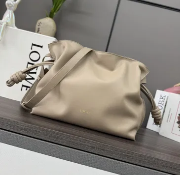 Loewe 262386 Flamenco Drawstring Pouch in Napa Calfskin Size 30x24.5x10.5CM #B62910 Loewe 262386 Flamenco Drawstring Pouch in Napa Calfskin Size 30x24.5x10.5CM #B62910