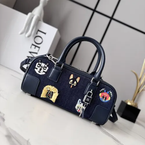 Loewe Amazona 23 Cropped Leather Bowling Bag 23x10x11CM #B63848