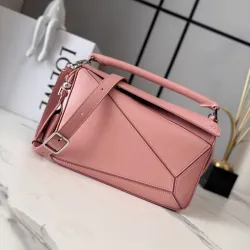 Loewe Featherlight Puzzle Nappa Leather Bag 24x10.5x16.5cm #B63859