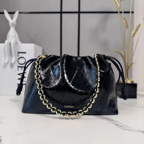 Loewe Flamenco Crocodile Leather Drawstring Bag 30x10.5x20CM #B63851
