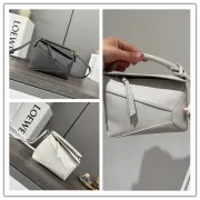 Loewe Mini Puzzle Edge bag in soft grained calfskin Grey #B50304