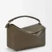 Loewe Puzzle Bag - Olive Green Grained Leather, Geometric Design, Top Handle & Adjustable Strap, Luxury Shoulder Bag for Women #B56851