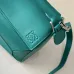 Loewe Puzzle Mini Bag - Turquoise Leather, Geometric Design, Top Handle, Luxury Handbag for Women with Brand Tag #B56860