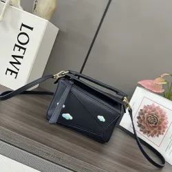 Loewe - Small Puzzle Midnight Blue & Black Shoulder Bag #B50837